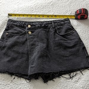Zara Raw Hem Denim Skort